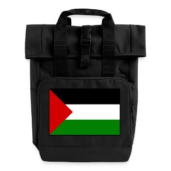 Palestina - Rolltop Rucksack mit zwei Griffen - Schwarz - Vorne