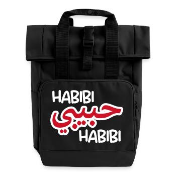 Habibi (dunkel) - Rolltop Rucksack mit zwei Griffen - Schwarz - Vorne