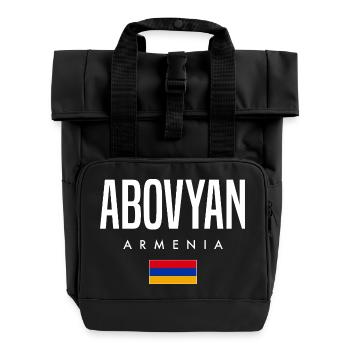 Abovyan Armenien - Rolltop Rucksack mit zwei Griffen - Schwarz - Vorne