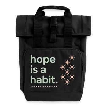 Mental health awareness, - Roll Top Backpack with Two Handles - black - Front