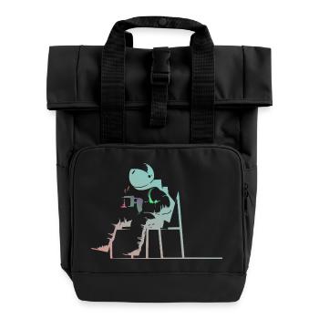 astronaute - Sac à dos Roll Top à deux anses - noir - Devant