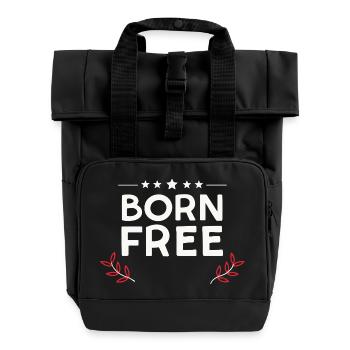 Born Free - Rolltop Rucksack mit zwei Griffen - Schwarz - Vorne