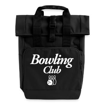 Bowling Club - Rolltop Rucksack mit zwei Griffen - Schwarz - Vorne
