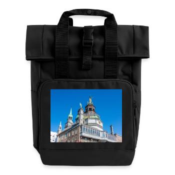 Notre Dame de Bon Secours Chapel Montréal Québec - Roll Top Backpack with Two Handles - black - Front