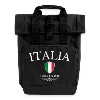 Ursprünglich aus Italien, geboren in Italien - Rolltop Rucksack mit zwei Griffen - Schwarz - Vorne