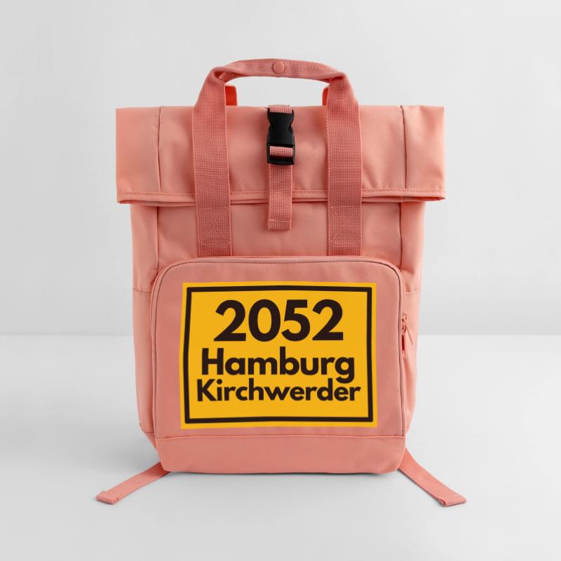 OLD POSTCODE POSTCODE 2053 HAMBURG KIRCHWERDER Roll Top Backpack with Two Handles