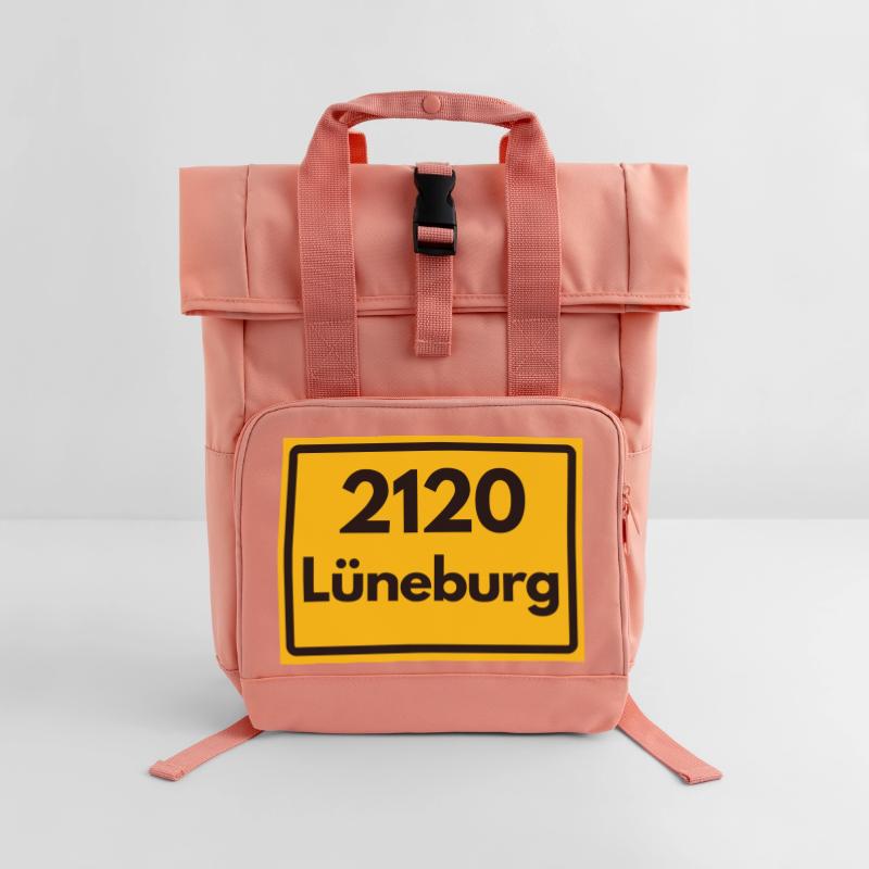 OLD POSTCODE POSTCODE RETRO 2120 LÜNEBURG - HANSE Roll Top Backpack with Two Handles