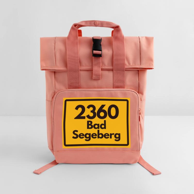 OLD POSTCODE POSTCODE RETRO 2360 BAD SEGEBERG Roll Top Backpack with Two Handles