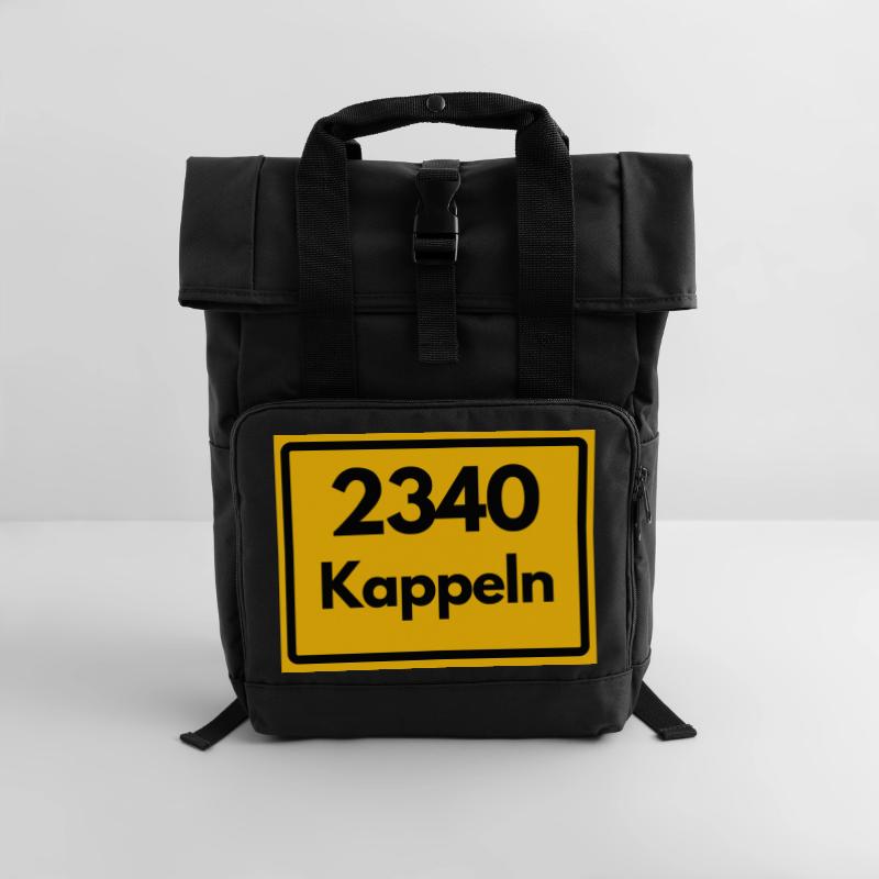 OLD POSTCODE POSTCODE RETRO 2340 KAPPELN BALTIC SEA Roll Top Backpack with Two Handles