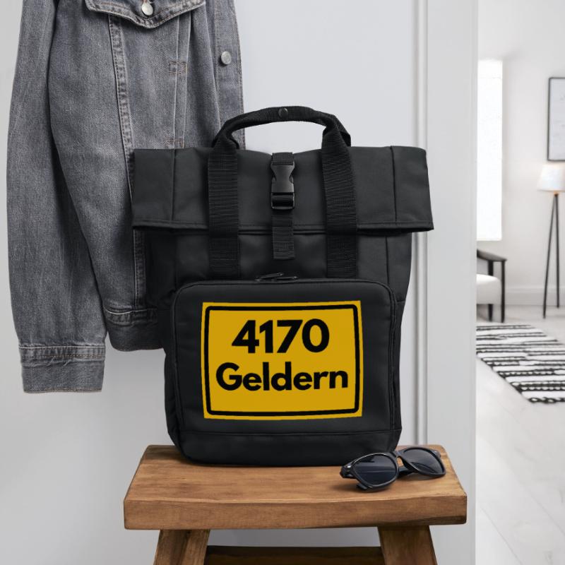 OLD POSTCODE POSTCODE RETRO 4170 GELDERN Roll Top Backpack with Two Handles