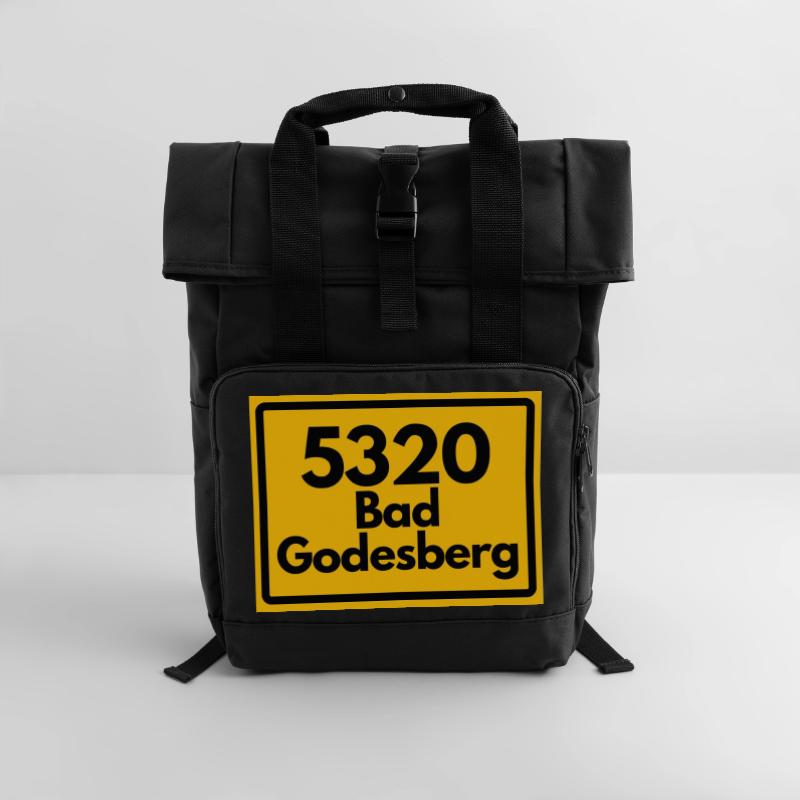 OLD POSTCODE POSTCODE RETRO 5320 Bad Godesberg NRW Roll Top Backpack with Two Handles