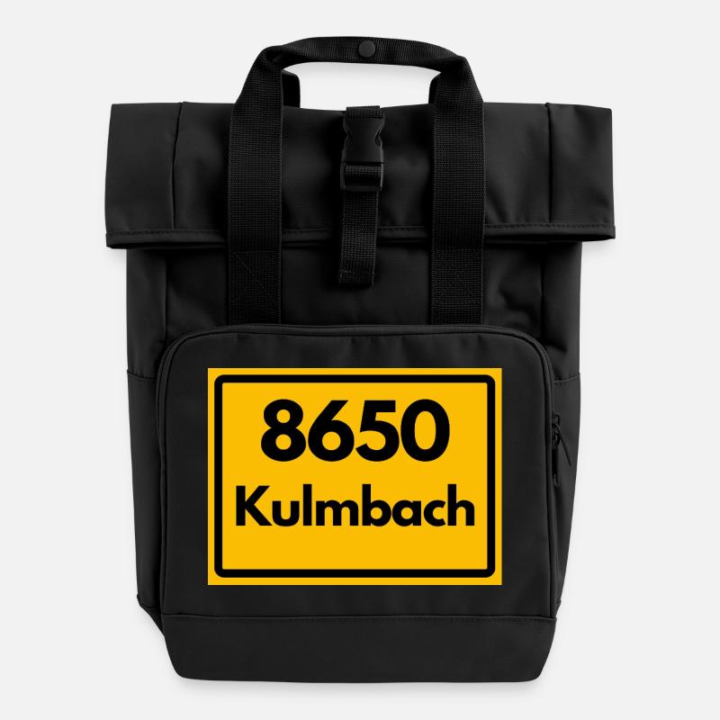 ANCIEN CODE POSTAL 8650 KULMBACH HEIMATSTOLZ - Sac à dos Roll Top à deux anses - noir