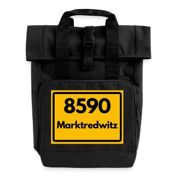 ANCIEN CODE POSTAL 8590 MARKTREDWITZ HEIMAT - Sac à dos Roll Top à deux anses - noir - Devant