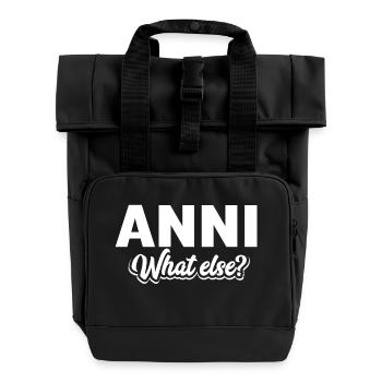 ANNI - we - Rolltop Rucksack mit zwei Griffen - Schwarz - Vorne