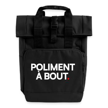 Poliment à bout - Sac à dos Roll Top à deux anses - noir - Devant