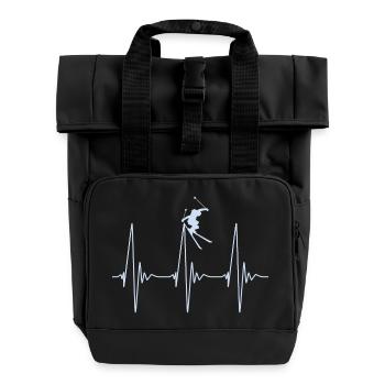Skifahren Heartbeat Ski Freeride - Rolltop Rucksack mit zwei Griffen - Schwarz - Vorne