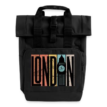 Ville de Londre - Roll Top Backpack with Two Handles - black - Front