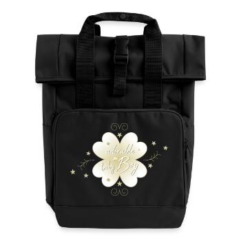 Baby Boy - Rolltop Rucksack mit zwei Griffen - Schwarz - Vorne