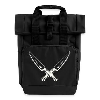 messer 2 - Rolltop Rucksack mit zwei Griffen - Schwarz - Vorne