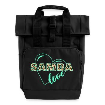 Samba Imprimé Animal Amour - Sac à dos Roll Top à deux anses - noir - Devant