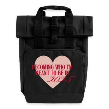Manifestation 2025 - Roll Top Backpack with Two Handles - black - Front