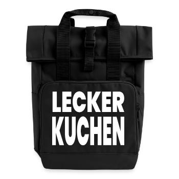 Cake - Roll Top Backpack with Two Handles - black - Front