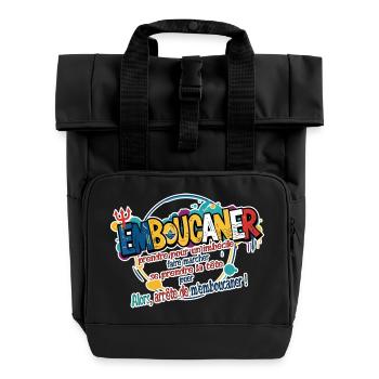 Marseille Slang Art - Emboucaner Expression Design - Sac à dos Roll Top à deux anses - noir - Devant