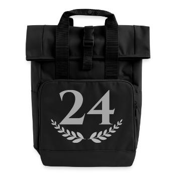 24 - Sac à dos Roll Top à deux anses - noir - Devant
