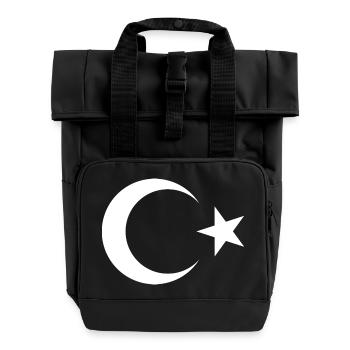 TÜRKEI TÜRKIYE TÜRKISCHE Europa Sport Fan - Rolltop Rucksack mit zwei Griffen - Schwarz - Vorne