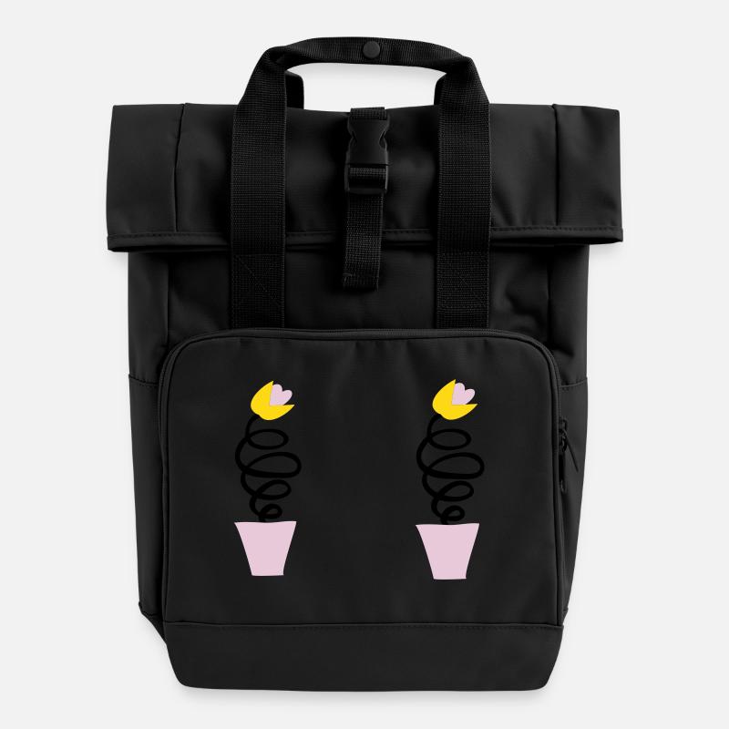 Tulipe Hollandaise :) - Sac à dos Roll Top à deux anses - noir