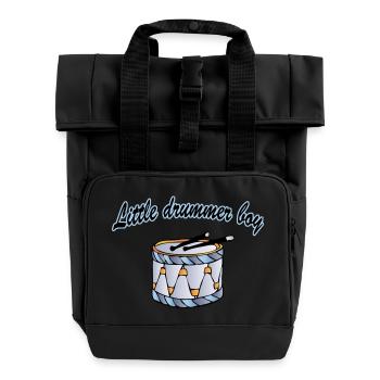 little drummer boy - Rolltop Rucksack mit zwei Griffen - Schwarz - Vorne