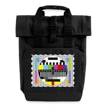 Test-Bild - Rolltop Rucksack mit zwei Griffen - Schwarz - Vorne