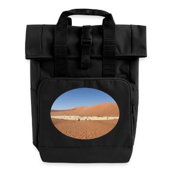 Wüsten Landschaft - Rolltop Rucksack mit zwei Griffen - Schwarz - Vorne