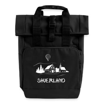 echt.SAUERLAND witt - Rolltop Rucksack mit zwei Griffen - Schwarz - Vorne