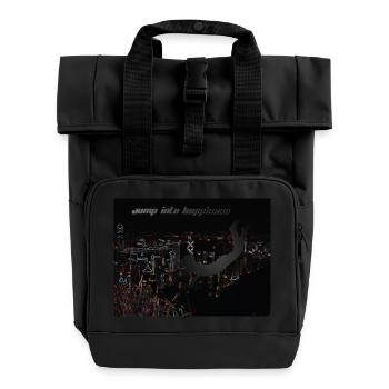 Jump into happiness. Spring ins Glück. - Rolltop Rucksack mit zwei Griffen - Schwarz - Vorne