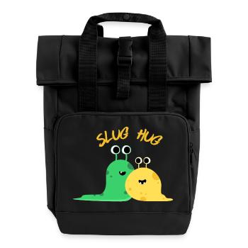 Slug Hug - Roll Top Backpack with Two Handles - black - Front