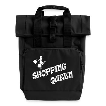 SHOPPING QUEEN - Rolltop Rucksack mit zwei Griffen - Schwarz - Vorne