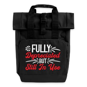 Fully Depreciated But Still In Use 38 - Rolltop Rucksack mit zwei Griffen - Schwarz - Vorne