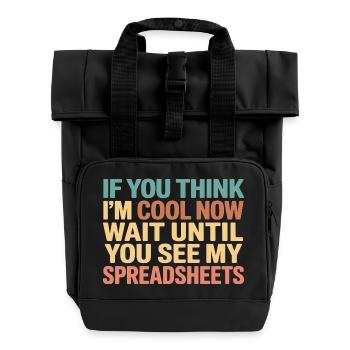 Lustige Tabellenkalkulationsdesigns für versicherungsmathematische Statistiker - Rolltop Rucksack mit zwei Griffen - Schwarz - Vorne