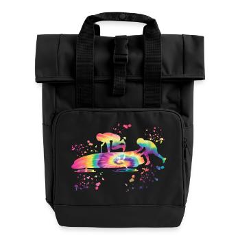 Bob Team Anschieber Bob - Rolltop Rucksack mit zwei Griffen - Schwarz - Vorne