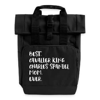 Cavalier King Charles Spaniel - Rolltop Rucksack mit zwei Griffen - Schwarz - Vorne