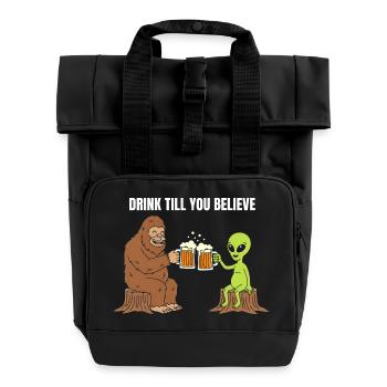 Toast à Bigfoot et Alien - Sac à dos Roll Top à deux anses - noir - Devant