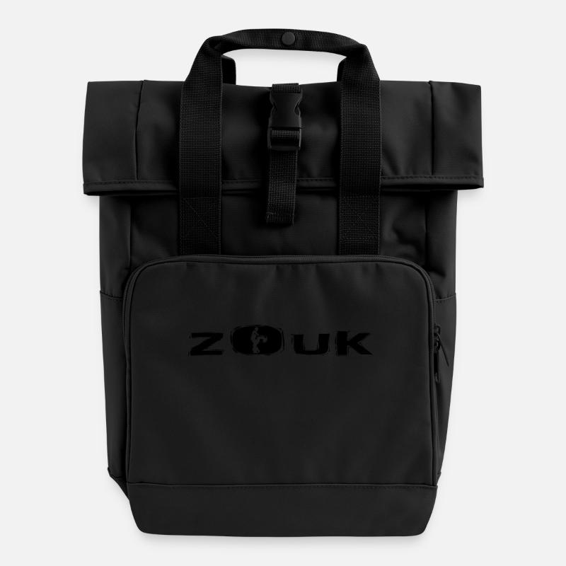 Licence to zouk - Roll Top Backpack with Two Handles - black
