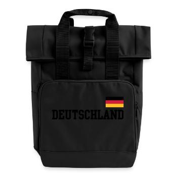 Germany flag - Germany Germany flag flag - Roll Top Backpack with Two Handles - black - Front