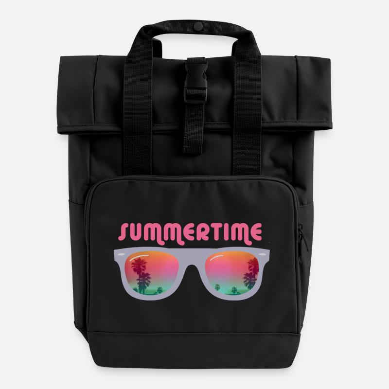 Summertime - Lunettes de soleil - Sac à dos Roll Top à deux anses - noir