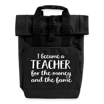 professeur - Sac à dos Roll Top à deux anses - noir - Devant