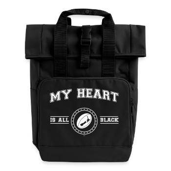New Zealand My Heart Is All Black - Sac à dos Roll Top à deux anses - noir - Devant