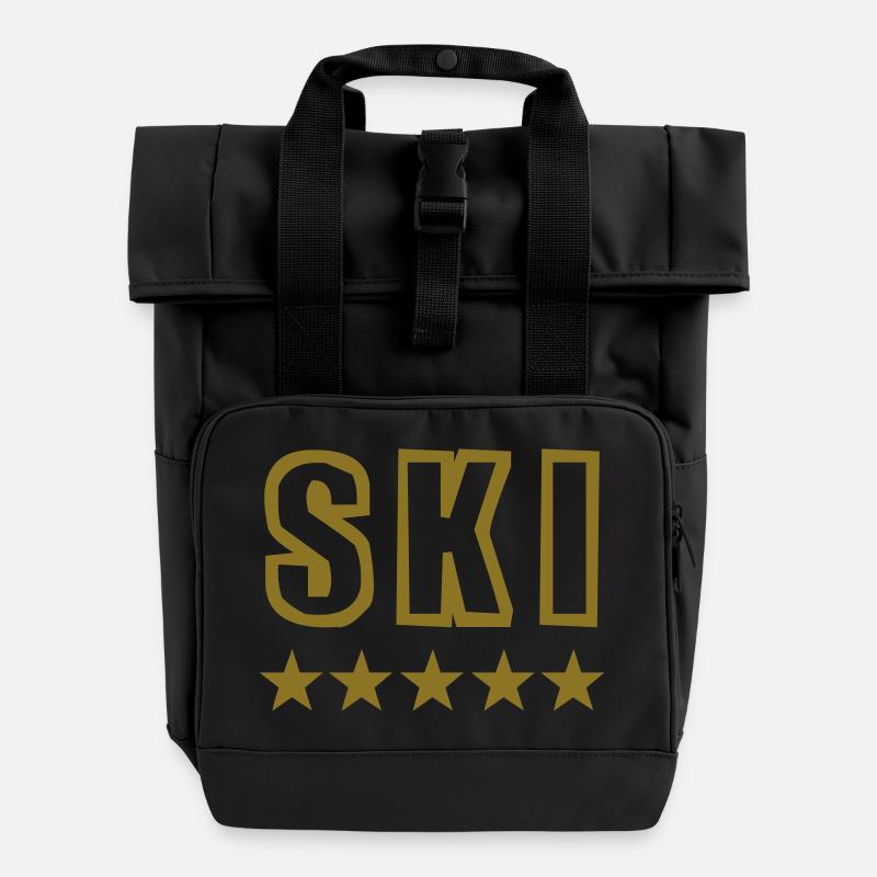 ski - Sac à dos Roll Top à deux anses - noir