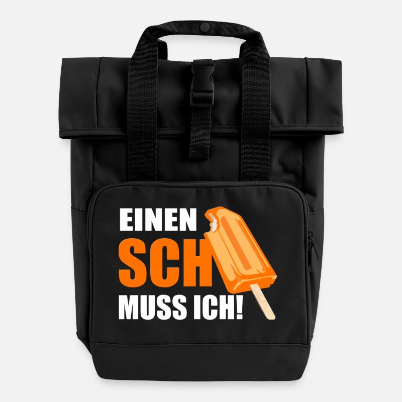Einen Scheiss muss ich! Summer Shirt Lustig - Rolltop Rucksack mit zwei Griffen - Schwarz