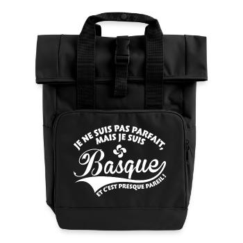 Parfait Basque - Sac à dos Roll Top à deux anses - noir - Devant